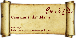 Csengeri Ádám névjegykártya